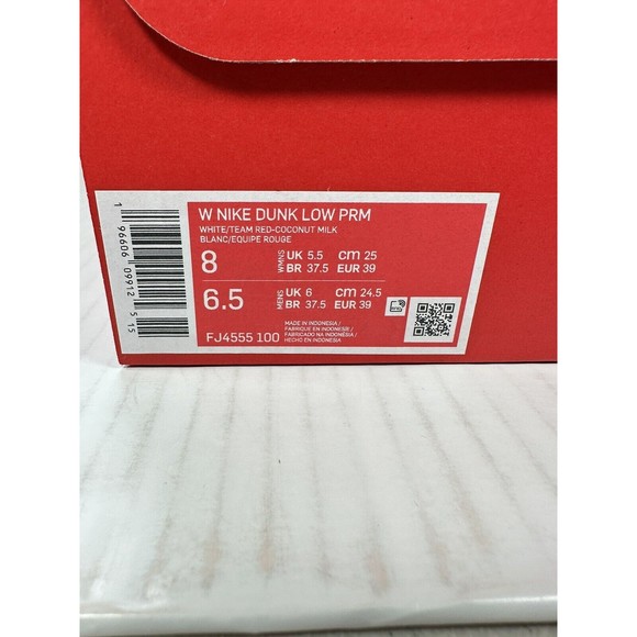 Nike Dunk Low Premium Vintage Red Size 8W FJ4555-100 IN HAND READY TO SHIP - Picture 8 of 8